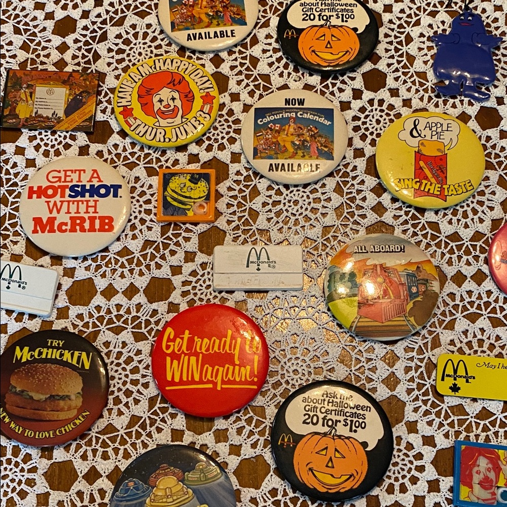 McDonalds Colorful Button Collection